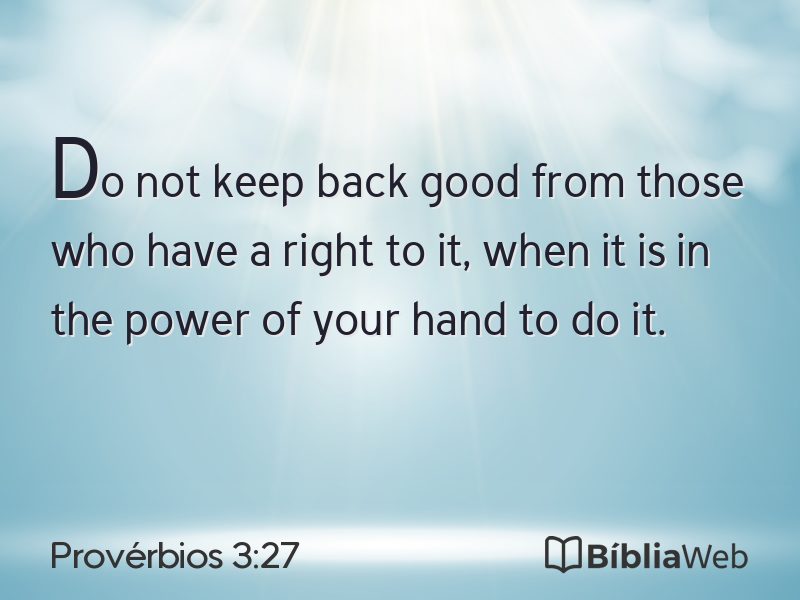 Provérbios 3:27 em imagem para compartilhar
