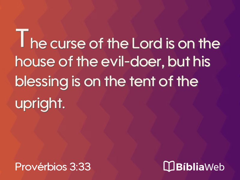 Provérbios 3:33 em imagem para compartilhar
