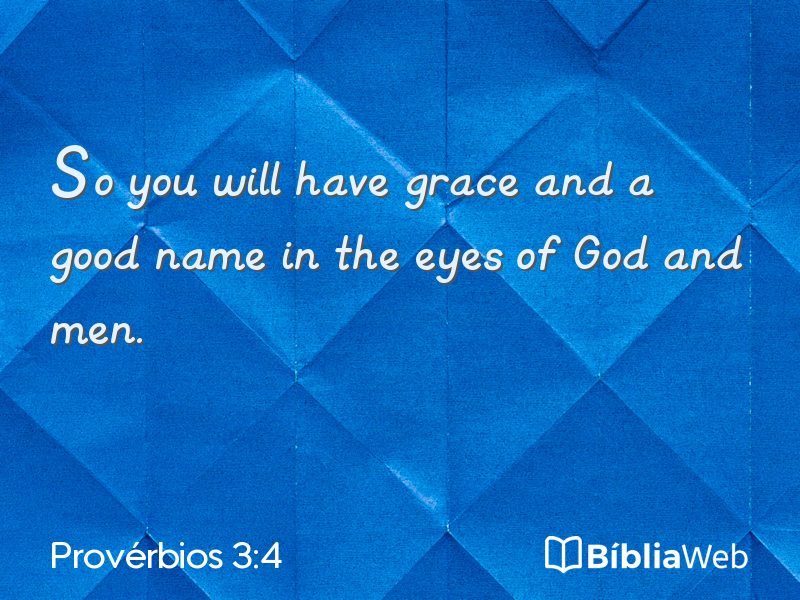 Provérbios 3:4 em imagem para compartilhar