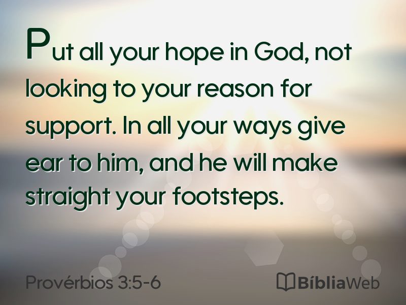 Provérbios 3:5-6 em imagem para compartilhar