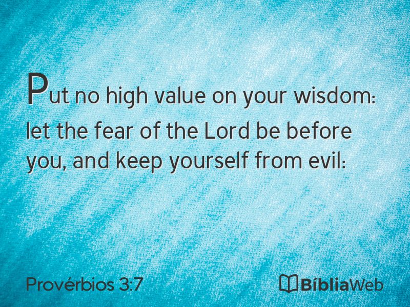 Provérbios 3:7 em imagem para compartilhar