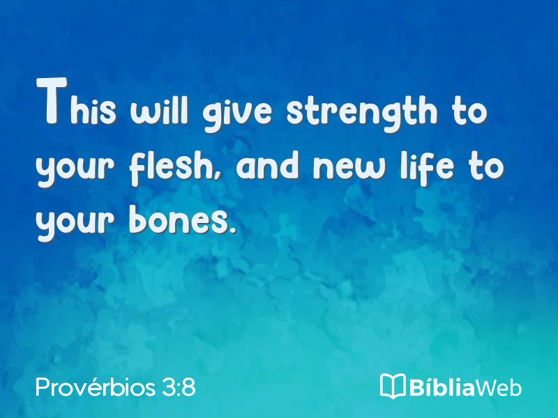 Provérbios 3:8 em imagem para compartilhar