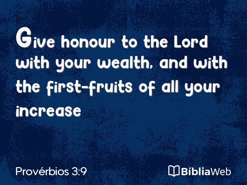Provérbios 3:9 em imagem para compartilhar