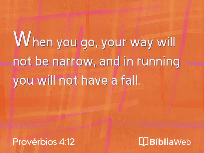Provérbios 4:12 em imagem para compartilhar