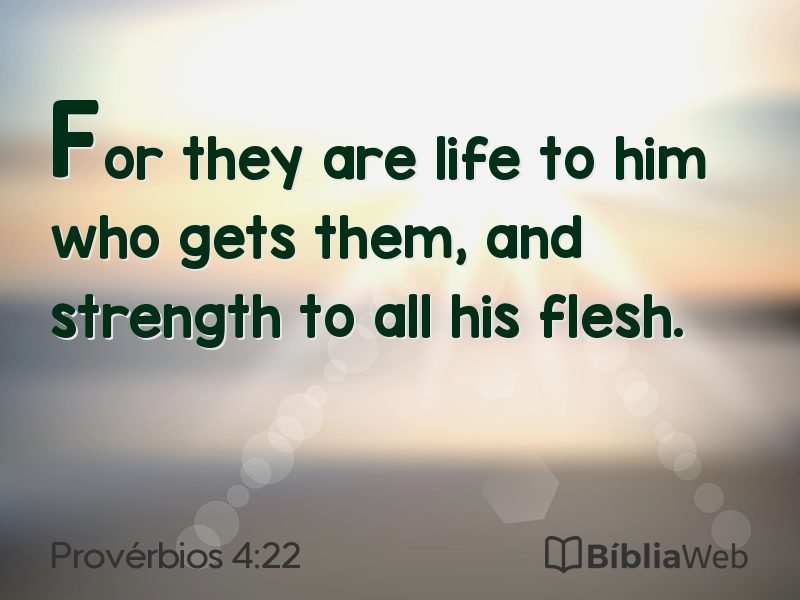 Provérbios 4:22 em imagem para compartilhar