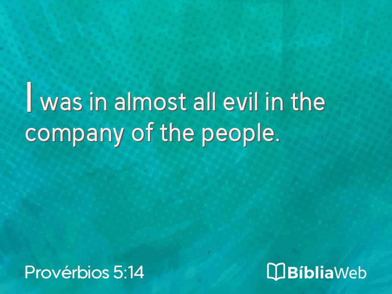 Provérbios 5:14 em imagem para compartilhar