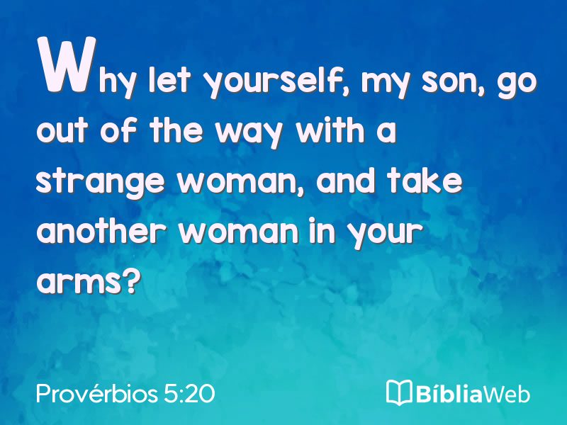 Provérbios 5:20 em imagem para compartilhar