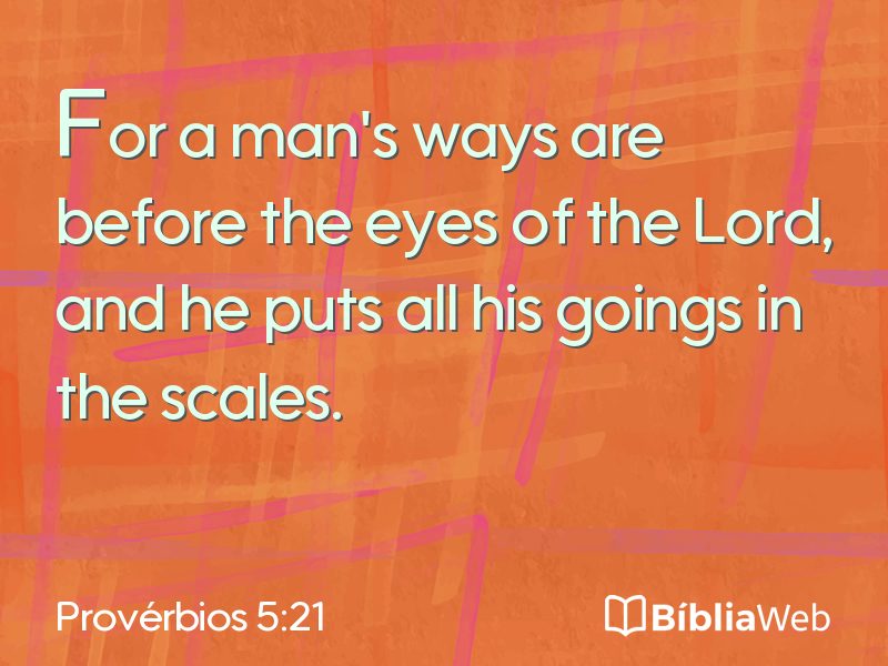 Provérbios 5:21 em imagem para compartilhar