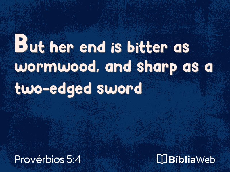 Provérbios 5:4 em imagem para compartilhar
