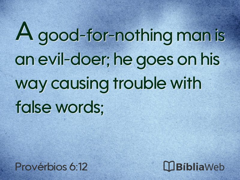 Provérbios 6:12 em imagem para compartilhar