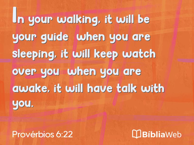 Provérbios 6:22 em imagem para compartilhar