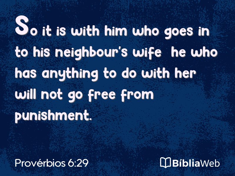 Provérbios 6:29 em imagem para compartilhar