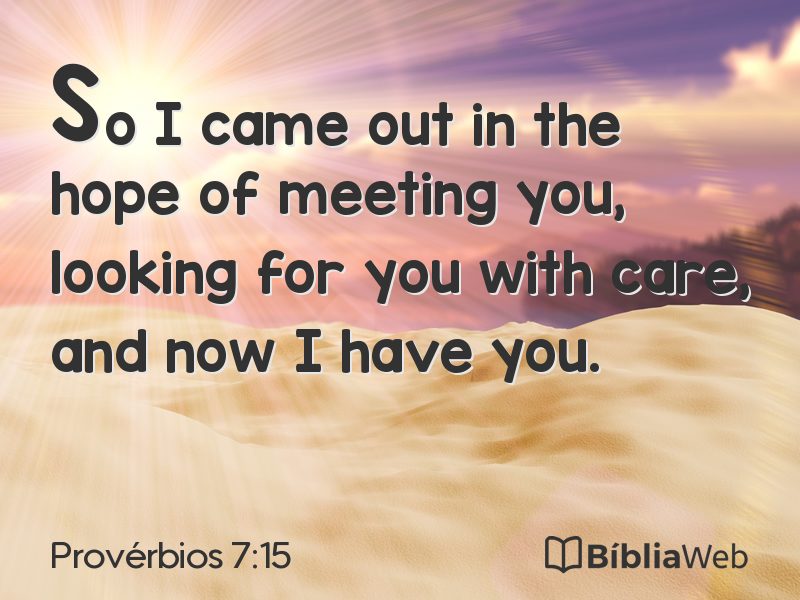 Provérbios 7:15 em imagem para compartilhar