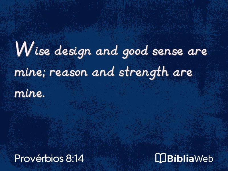 Provérbios 8:14 em imagem para compartilhar