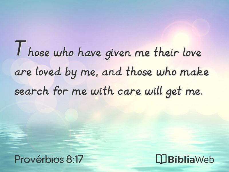 Provérbios 8:17 em imagem para compartilhar