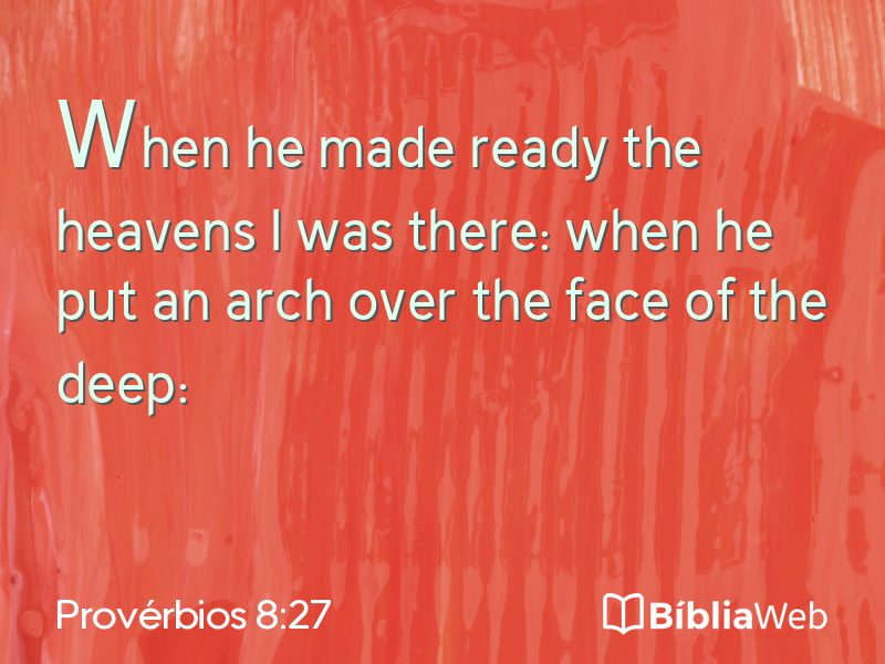 Provérbios 8:27 em imagem para compartilhar
