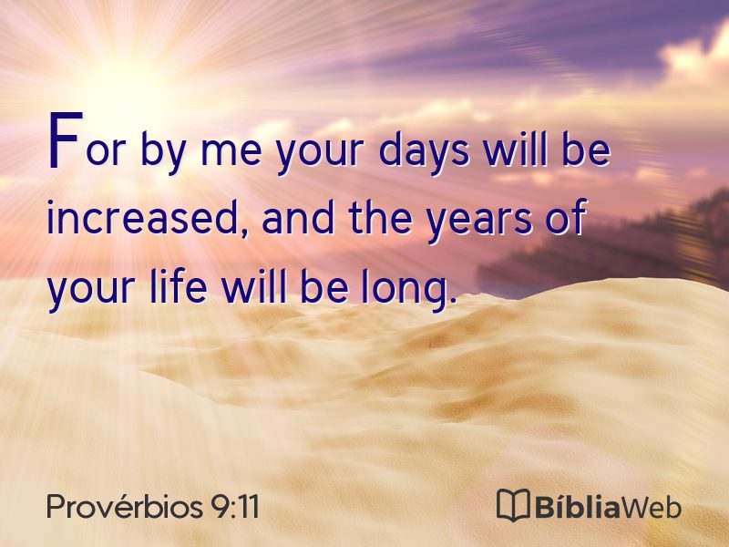 Provérbios 9:11 em imagem para compartilhar