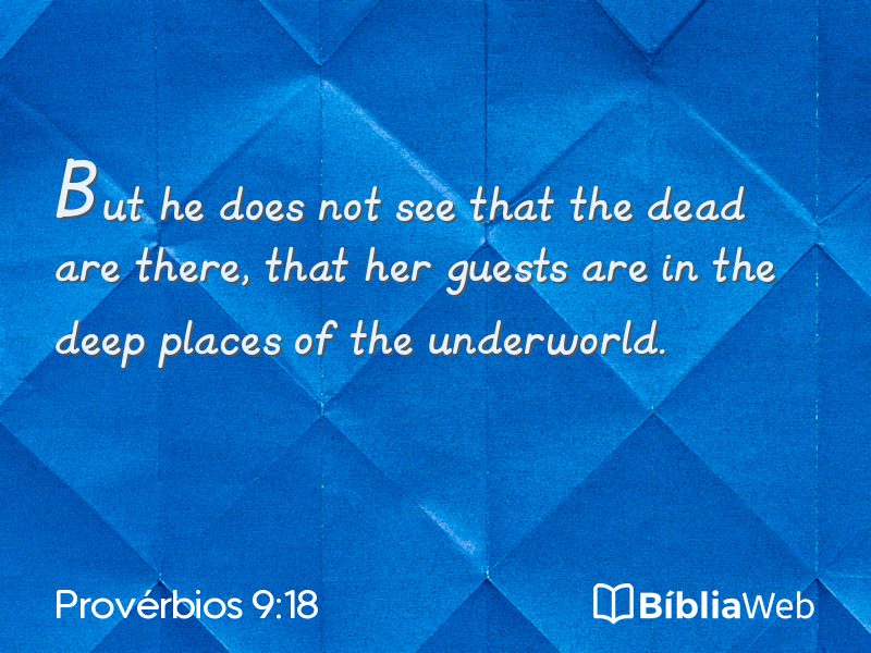 Provérbios 9:18 em imagem para compartilhar