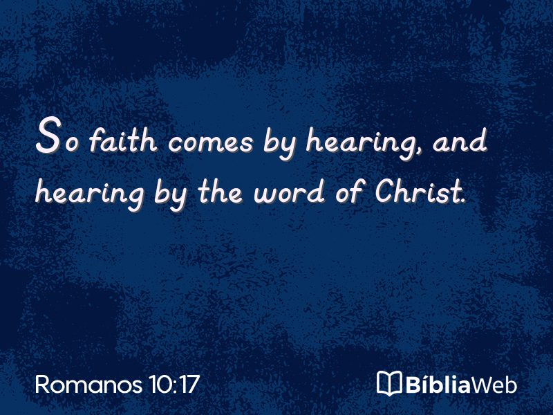 Romanos 10:17 em imagem para compartilhar