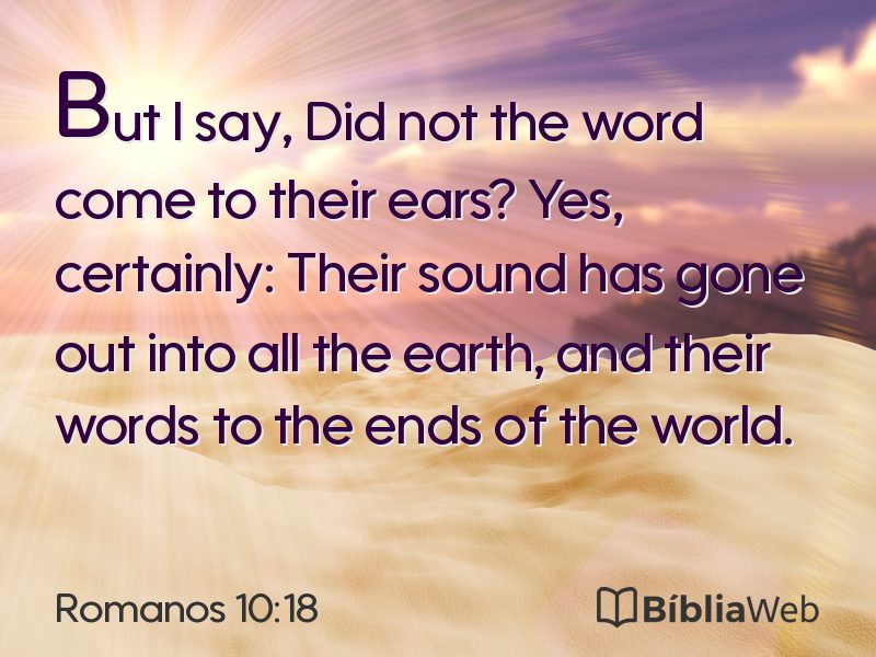 Romanos 10:18 em imagem para compartilhar