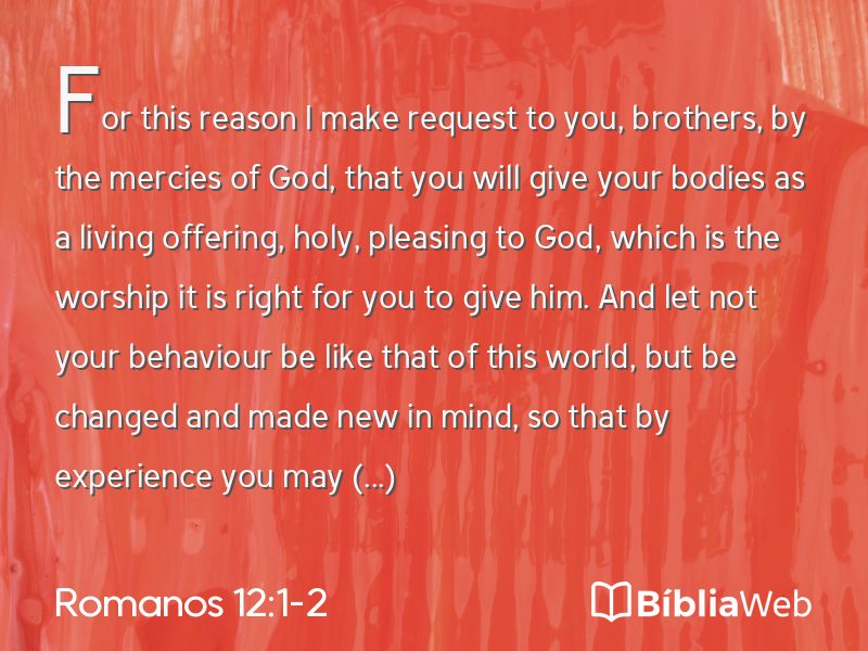 Romanos 12:1-2 em imagem para compartilhar