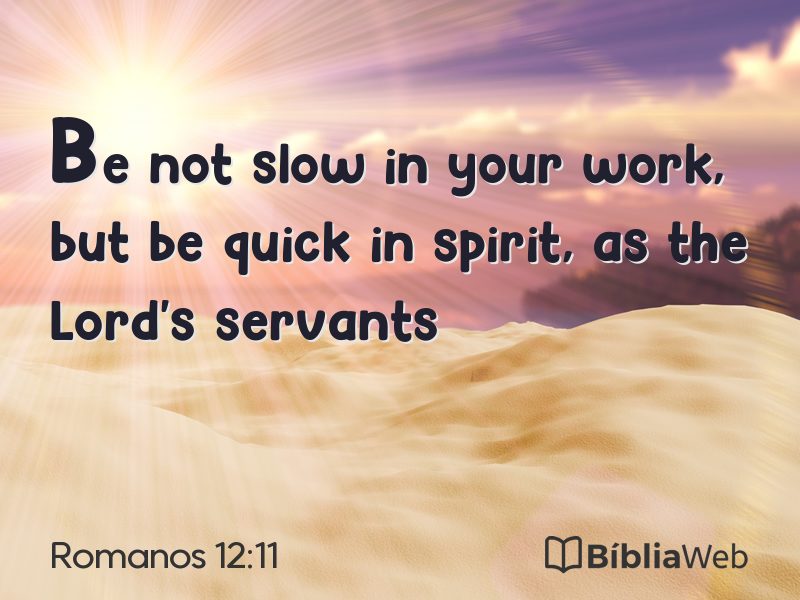 Romanos 12:11 em imagem para compartilhar