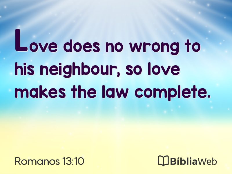 Romanos 13:10 em imagem para compartilhar