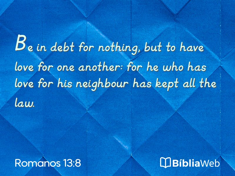 Romanos 13:8 em imagem para compartilhar