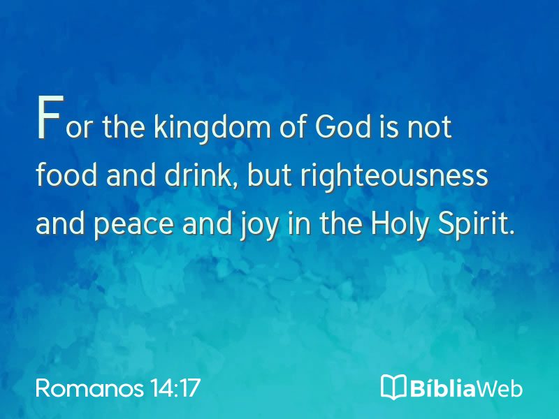 Romanos 14:17 em imagem para compartilhar