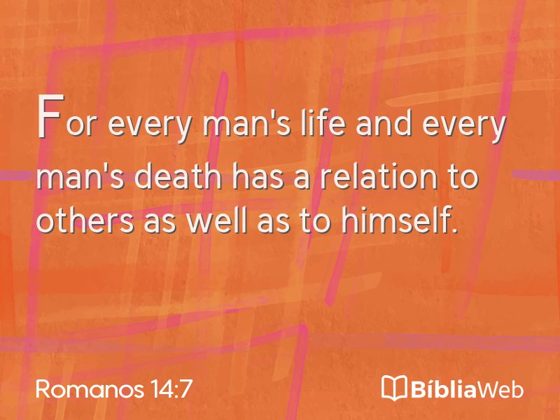 Romanos 14:7 em imagem para compartilhar