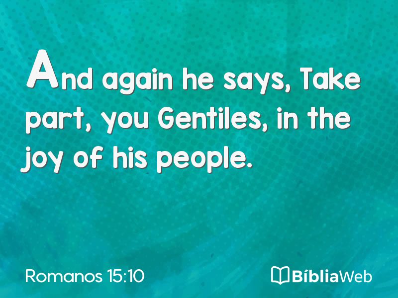 Romanos 15:10 em imagem para compartilhar