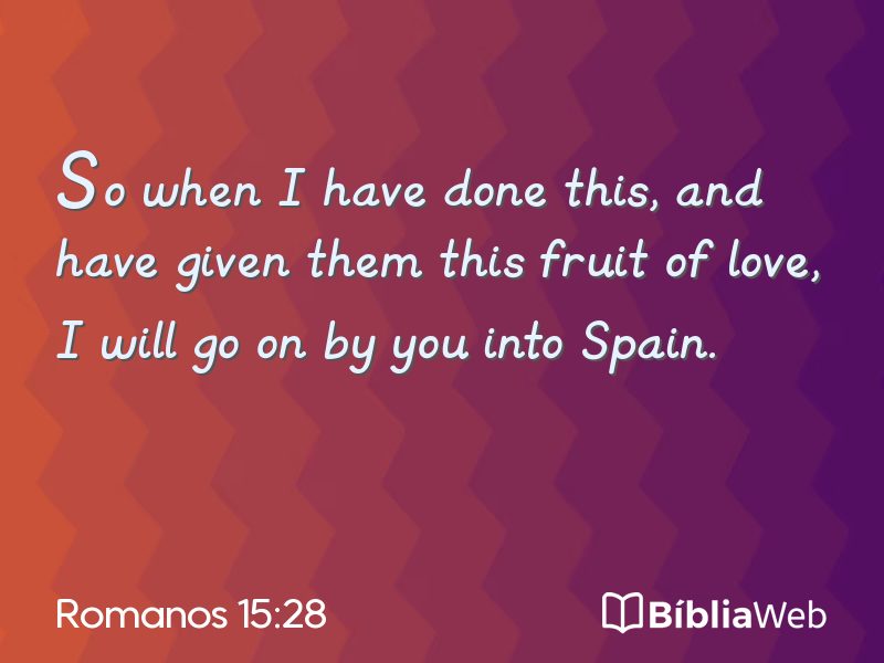 Romanos 15:28 em imagem para compartilhar