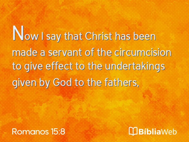Romanos 15:8 em imagem para compartilhar
