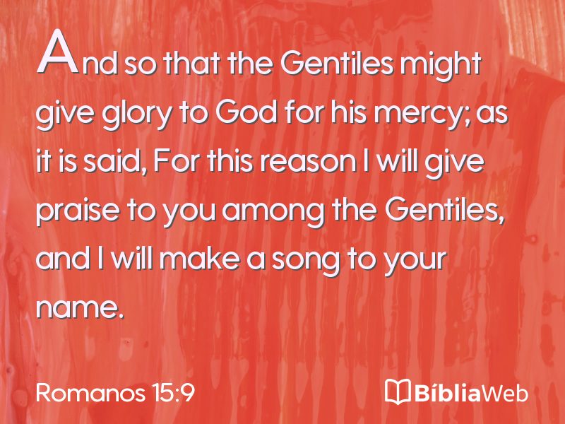 Romanos 15:9 em imagem para compartilhar