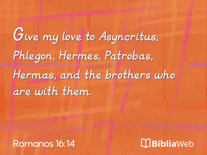 Romanos 16:14 em imagem para compartilhar