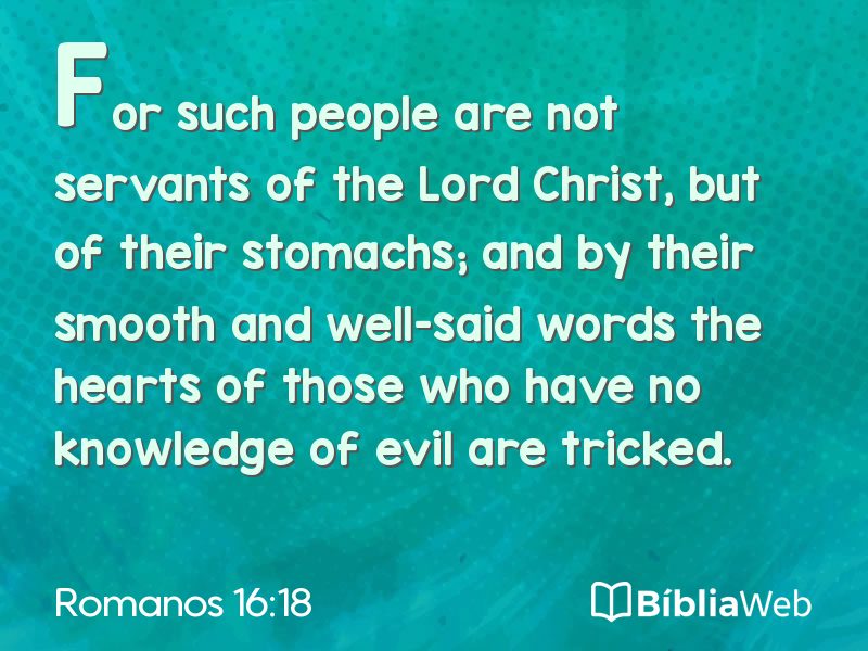 Romanos 16:18 em imagem para compartilhar
