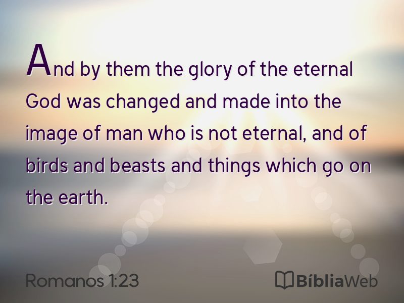 Romanos 1:23 em imagem para compartilhar
