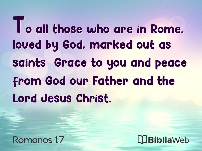 Romanos 1:7 em imagem para compartilhar