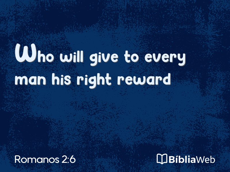 Romanos 2:6 em imagem para compartilhar