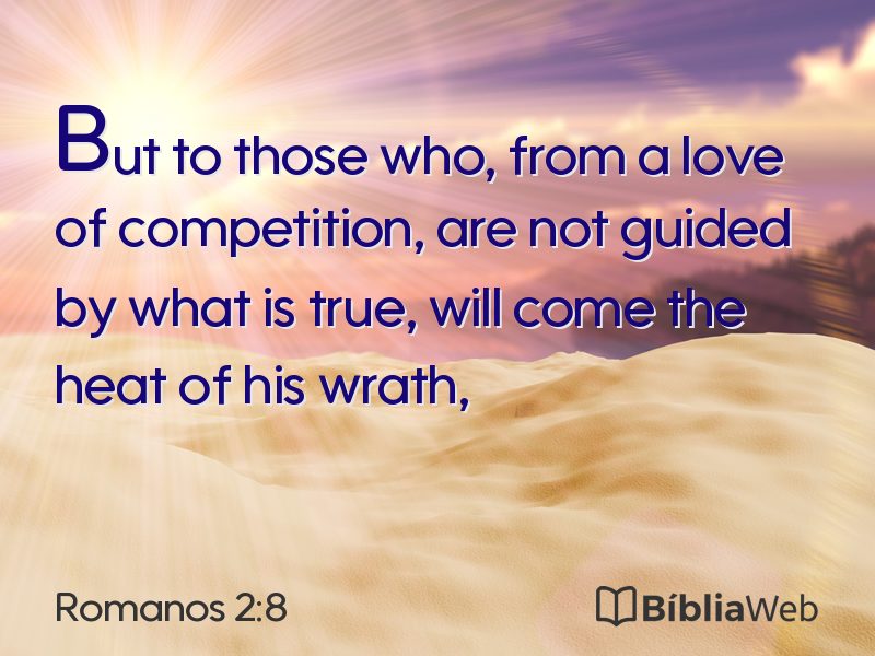 Romanos 2:8 em imagem para compartilhar