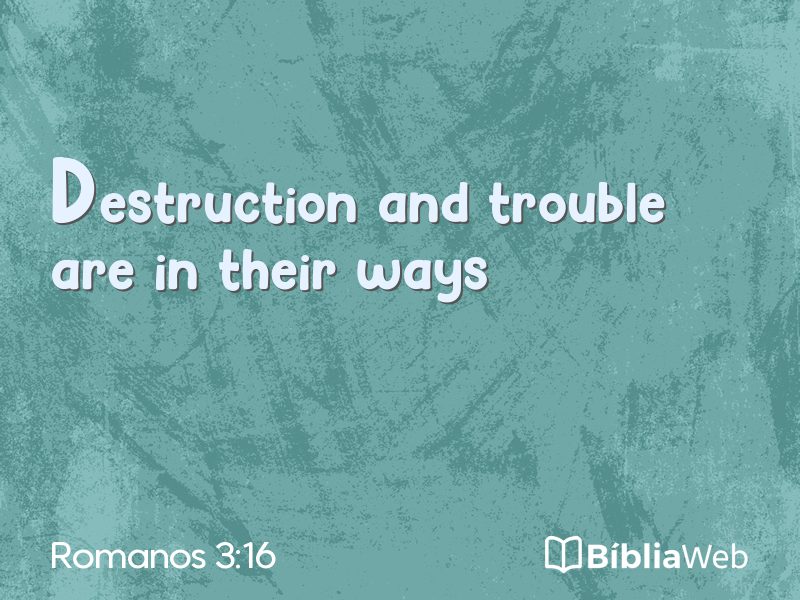 Romanos 3:16 em imagem para compartilhar