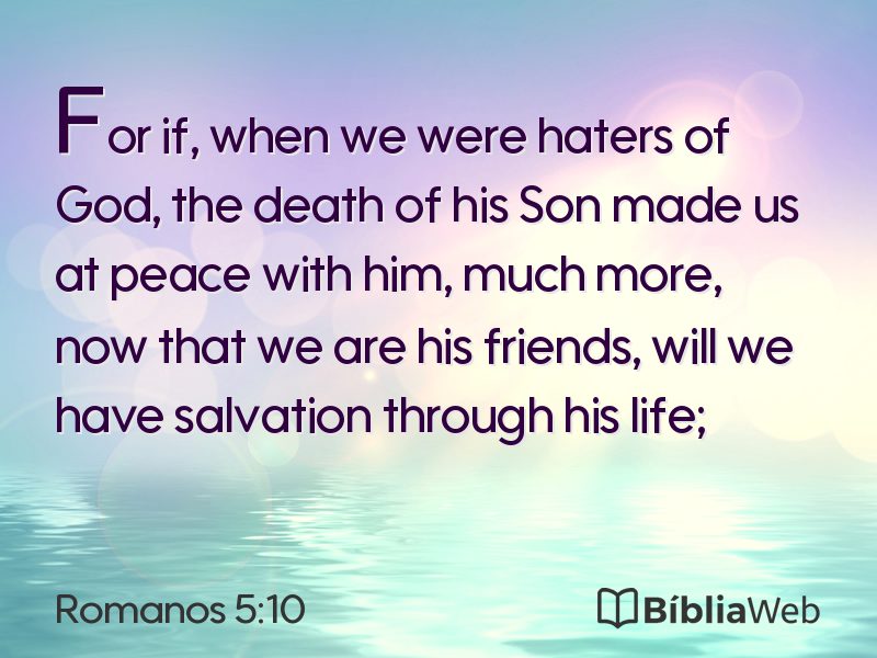Romanos 5:10 em imagem para compartilhar