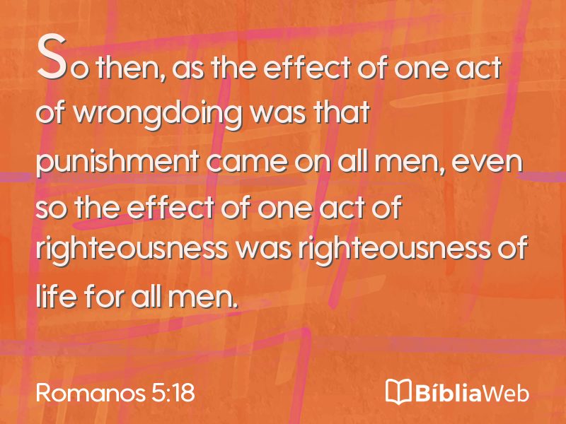 Romanos 5:18 em imagem para compartilhar