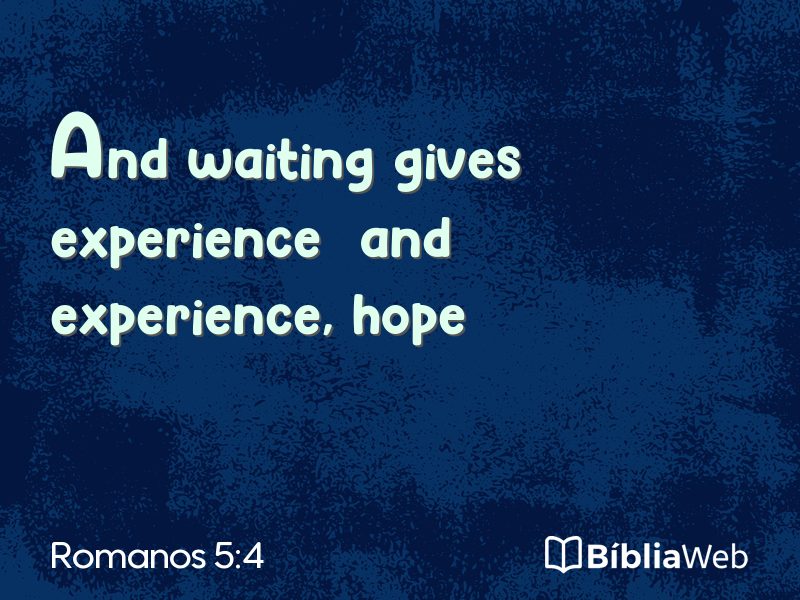 Romanos 5:4 em imagem para compartilhar