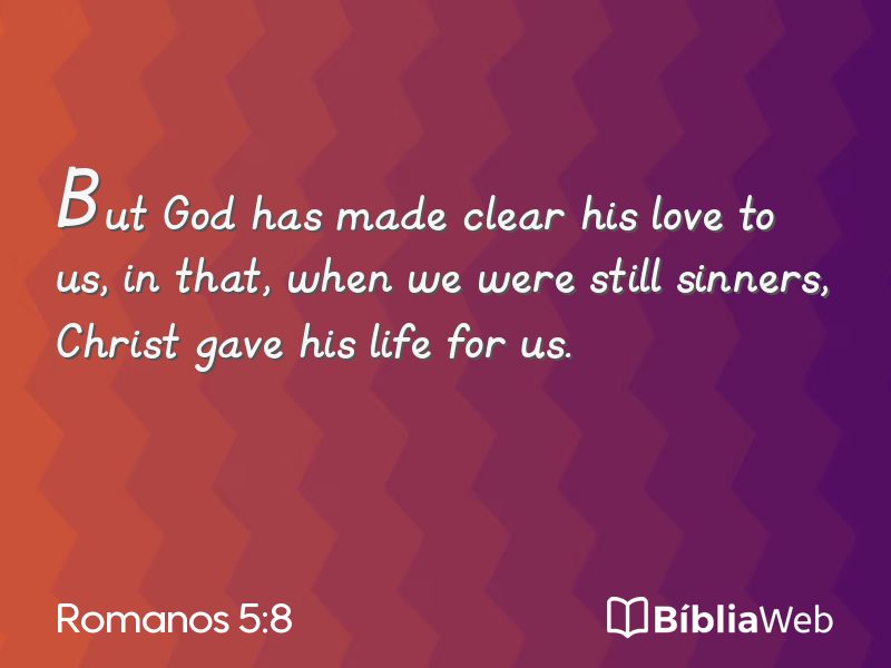 Romanos 5:8 em imagem para compartilhar