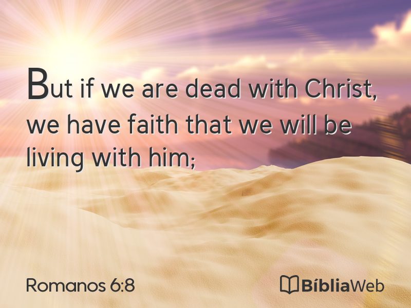Romanos 6:8 em imagem para compartilhar