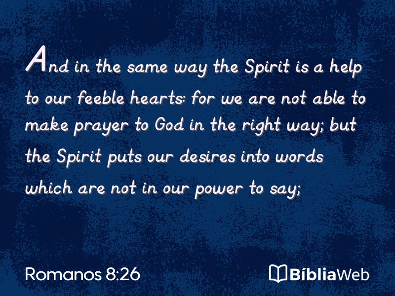Romanos 8:26 em imagem para compartilhar