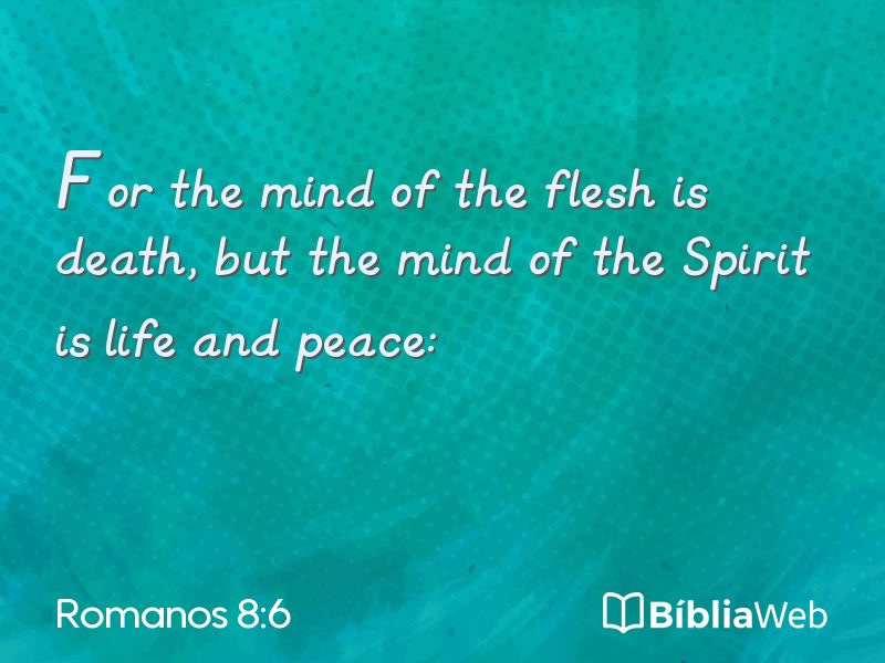 Romanos 8:6 em imagem para compartilhar