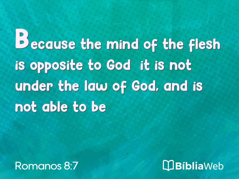 Romanos 8:7 em imagem para compartilhar