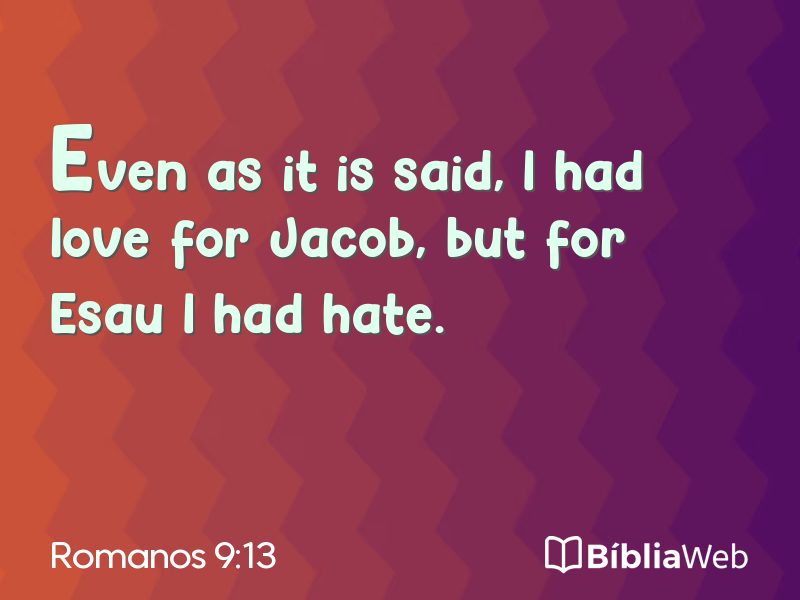Romanos 9:13 em imagem para compartilhar